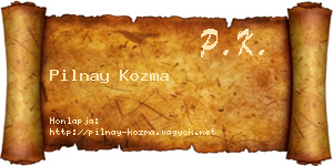 Pilnay Kozma névjegykártya